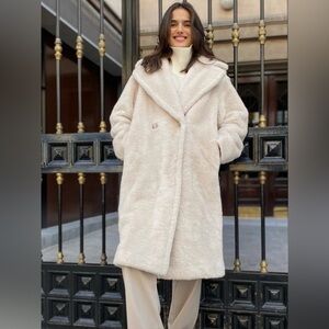 Aritzia Beige Teddy Coat